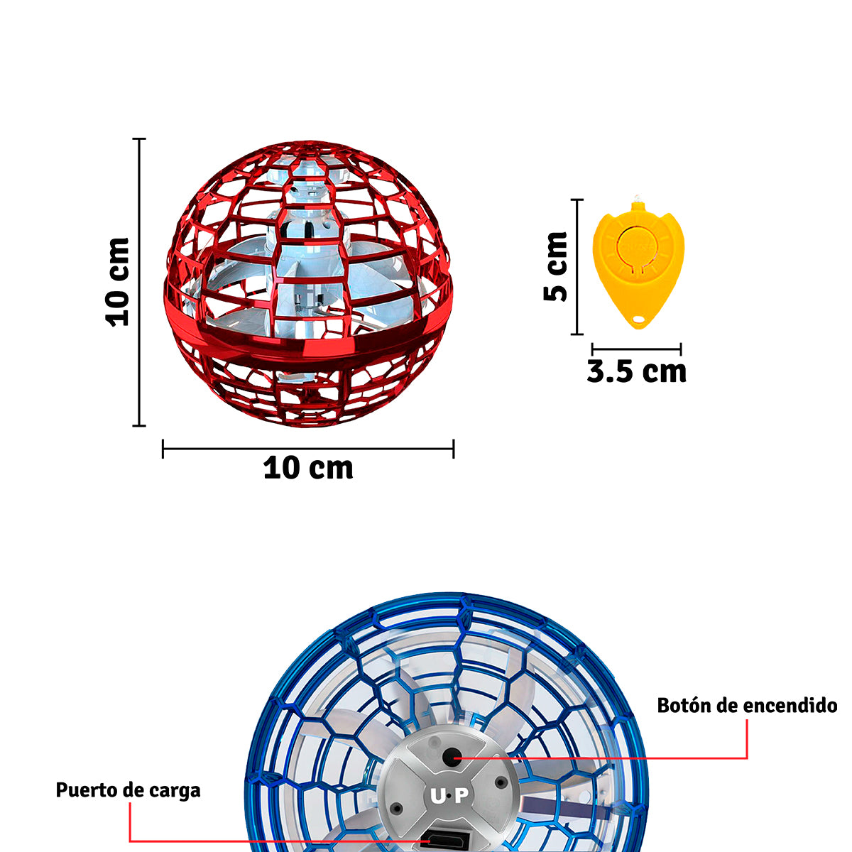 Dron Esfera Bumerang Led Recargable