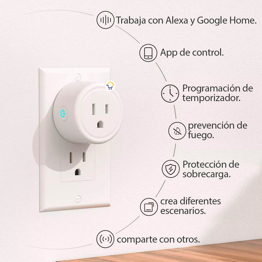 Enchufe Inteligente X1 Wifi Alexa Google Smart Plug